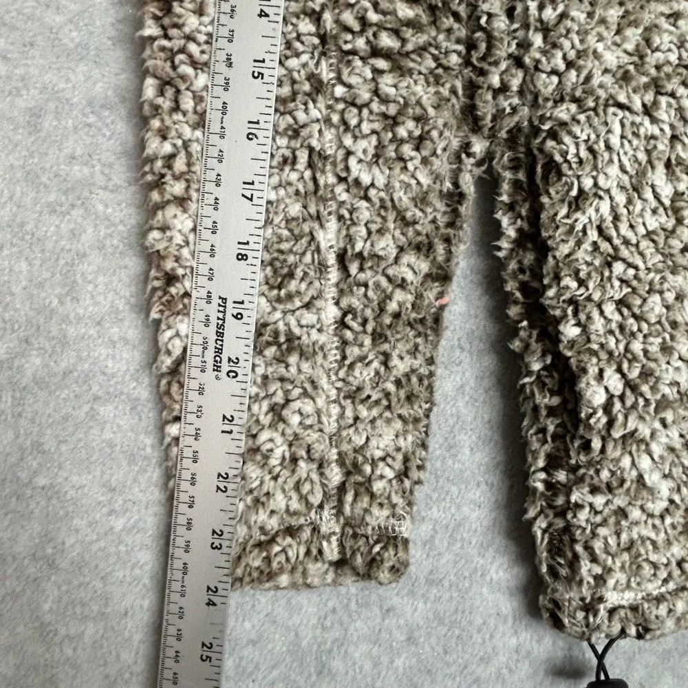 Cabin Fever‎ Sherpa Jacket Ramatex Beige Brown youth Full Zip Fleece Large cozy